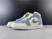 Air Jordan 1 Mid Mixed Textures Blue DA4666-100 - 1