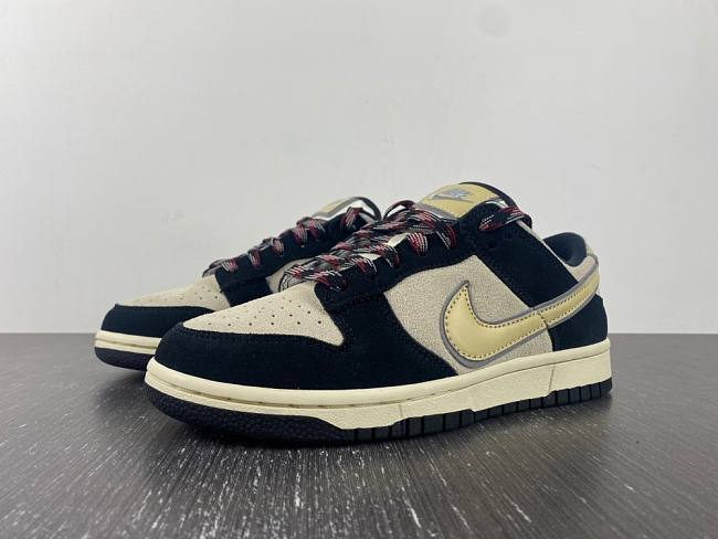 Nike Dunk Low LX Black Suede Team Gold (W) DV3054-001 - 1