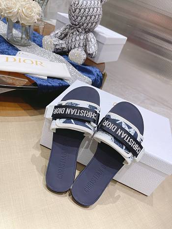 DIO(R)EVOLUTION SLIDE Black White Quilted Cannage 