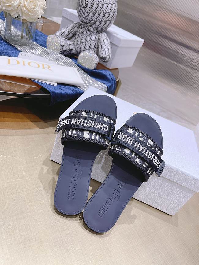 DIO(R)EVOLUTION SLIDE Black White Navy Cannage - 1