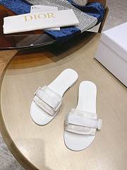 DIO(R)EVOLUTION SLIDE White Quilted Cannage Calfskin - 6