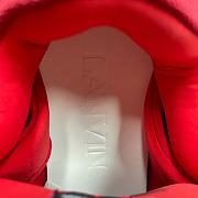 LEATHER CURB SNEAKERS RED - 5