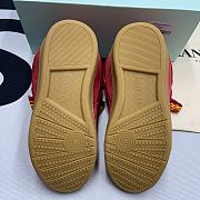 LEATHER CURB SNEAKERS RED - 2