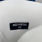 LEATHER CURB SNEAKERS BLUE NAVY - 5