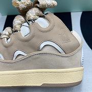  LEATHER CURB SNEAKERS BEIGE - 4