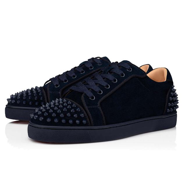CHRISTIAN LOUBOUTIN SEAVASTE SNEAKERS ORLARTO BLACK FABRIC - 1