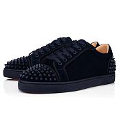 CHRISTIAN LOUBOUTIN SEAVASTE SNEAKERS ORLARTO BLACK FABRIC - 4