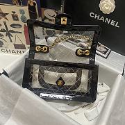 Chanel Clear Quilted Vinyl and Black  - 5