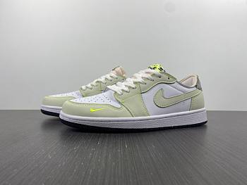 Air Jordan 1 Retro Low White Ghost Green Black - DM7837-103