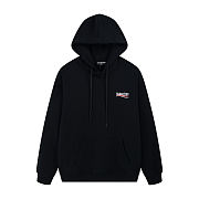 Balenciaga Allover Logo Hoodie Black HD1 - 1