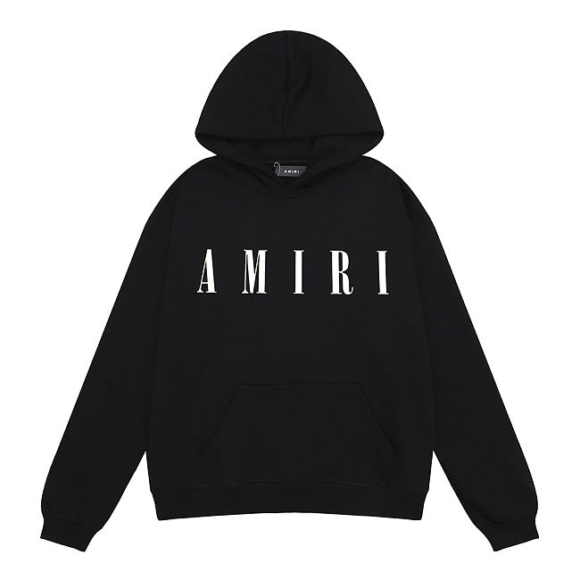 Amiri Hoodie Black Logo   - 1