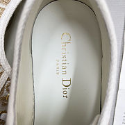 Walk'n'Dior Gold-Tone Dior Oblique Cotton With Metallic Thread Embroidery Low Top Sneakers - 6