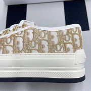 Walk'n'Dior Gold-Tone Dior Oblique Cotton With Metallic Thread Embroidery Low Top Sneakers - 2