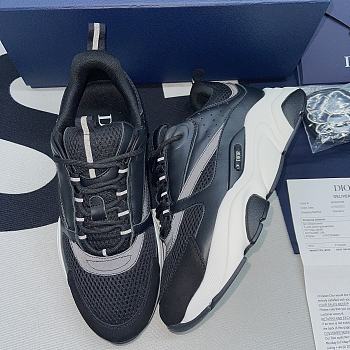 	B22 SNEAKER Black Technical Mesh and Calfskin 3SN231ZHM_H960