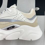 	B22 SNEAKER Cream Technical Mesh with Beige and White Smooth Calfskin 3SN231YXX_H160 - 4