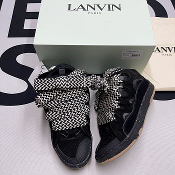 Lanvin Leather Curb Black Sparkle