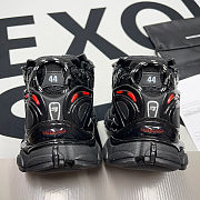 Balenciaga Runner Graffiti Sneaker in black and red mesh and nylon 677403W3RBQ1060 - 2