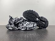 Balenciaga Men's Track 3 Graffiti Sneakers in Black - 4