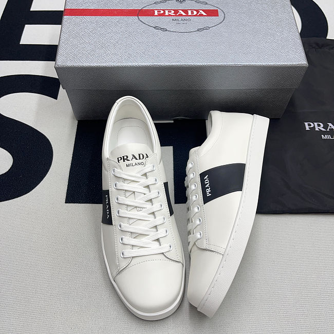 Prada Brushed leather and leather sneakers - 1