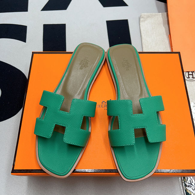 Hermes Oran sandal Green - 1