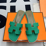 Hermes Oran sandal Green - 1