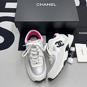 Chanel Calfskin Mesh Pink Low Sneaker  - 6