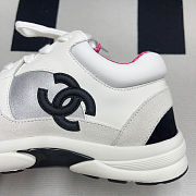 Chanel Calfskin Mesh Pink Low Sneaker  - 4