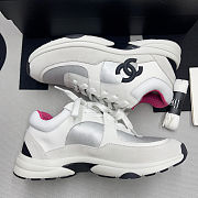 Chanel Calfskin Mesh Pink Low Sneaker  - 3
