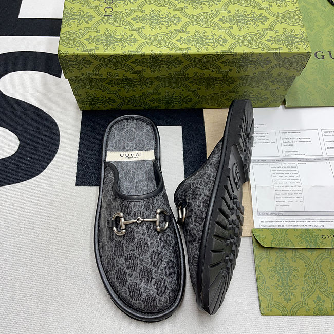 Gucci horsebit mules grey - 1