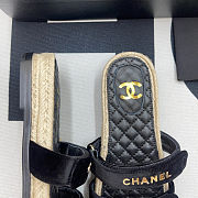 Chanel Velvet Velcro Sandal  - 5
