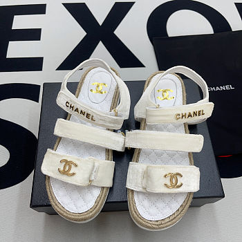 Chanel Printed Calfskin CC 'Dad' Sandals