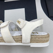 Chanel Printed Calfskin CC 'Dad' Sandals - 6