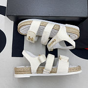 Chanel Printed Calfskin CC 'Dad' Sandals - 5