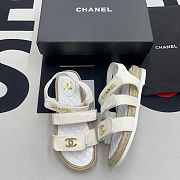 Chanel Printed Calfskin CC 'Dad' Sandals - 4