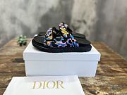 DIORACT SANDAL Black Multicolor Technical Fabric Embroidered with Dior Petites Fleurs Motif KCQ549FWL_S900 - 6