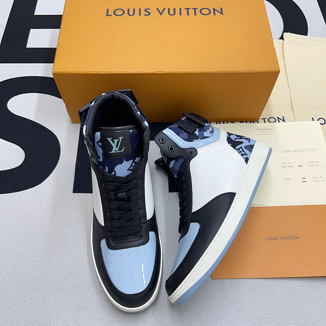 LV trainer sneaker blue high top - 1