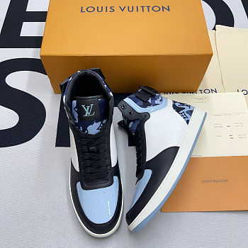 LV trainer sneaker blue high top