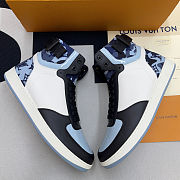 LV trainer sneaker blue high top - 4