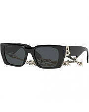 Burberry Poppy Dark Grey Rectangular Ladies Sunglasses BE4336 392887 53 - 2