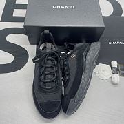 Chanel Black Suede Low Sneaker  - 1