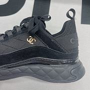 Chanel Black Suede Low Sneaker  - 6