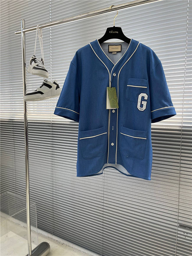 DENIM SHIRT WITH G PATCH  - 1