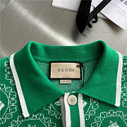 EQUESTRIAN COTTON WOOL JACQUARD POLO - 2