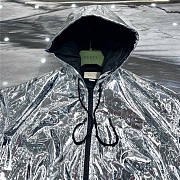 GUCCI SILVER GG EMBOSSED FABRIC BOMBER JACKET - 3