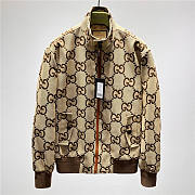 Gucci Men's Brown gg Supreme Bomber Jacket - 1