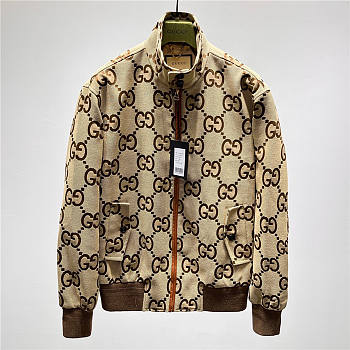 Gucci Men's Brown gg Supreme Bomber Jacket