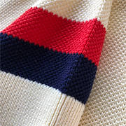 Gucci Men's Natural Knit Cotton Polo T-shirt With Web  - 5