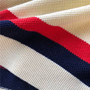 Gucci Men's Natural Knit Cotton Polo T-shirt With Web  - 2