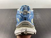 Balenciaga Lace Up Runner Sneaker Blue 677403 W3RB2 9744 - 5