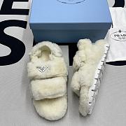 Prada White Fur Sandal - 6